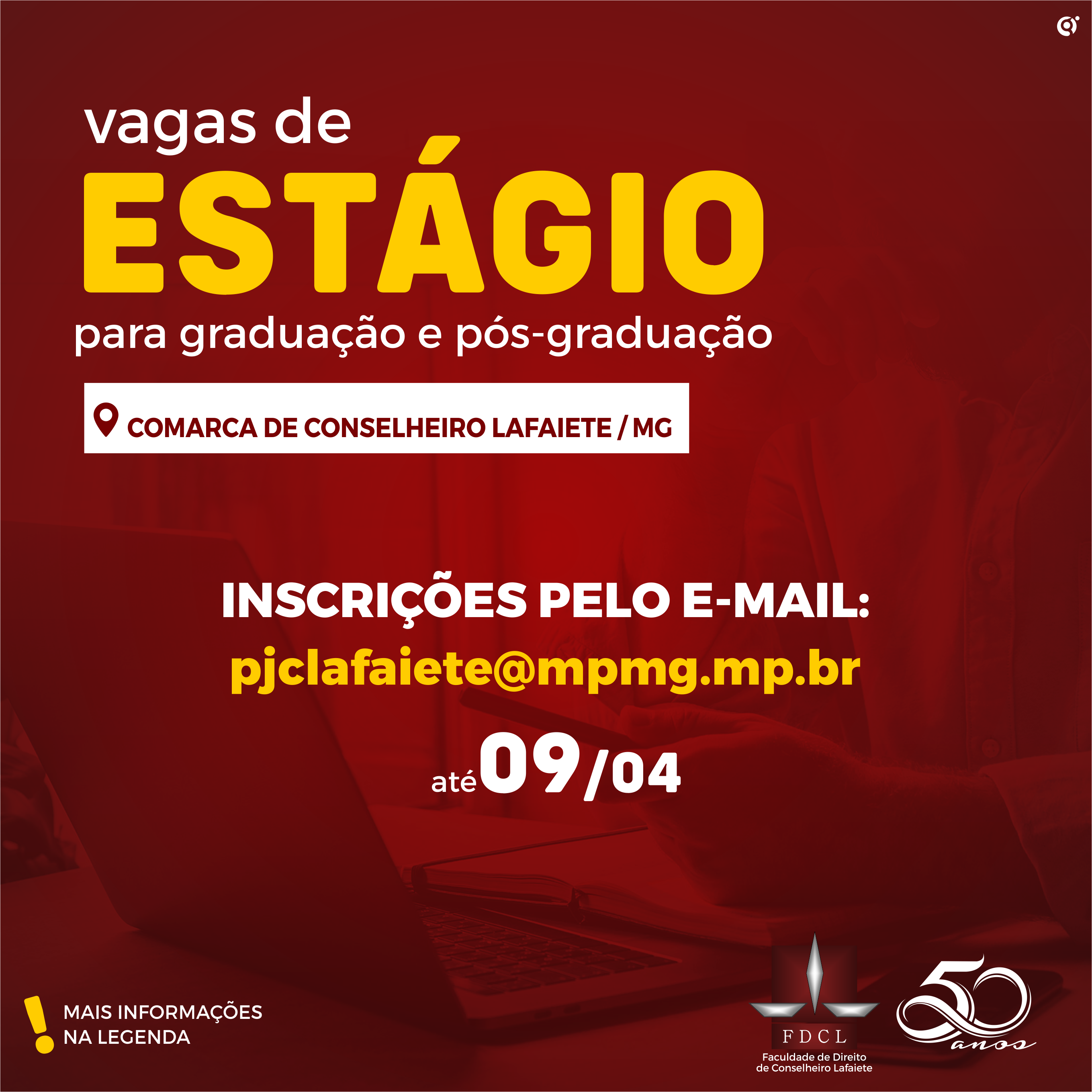 vagas de estágios – Graduação em Direito